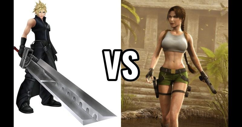 Cloud Strife (Final Fantasy VII) vs. Lara Croft (Tomb Raider)