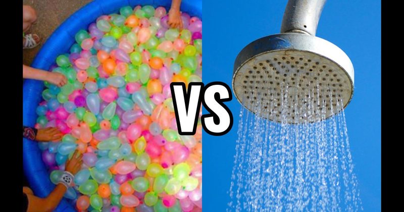 Cold Shower vs. Water Balloon Fight