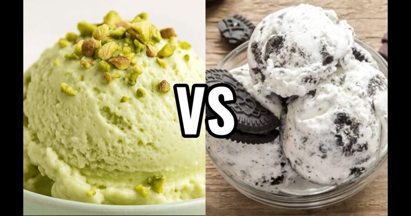 Cookies & Cream Ice Cream vs. Pistachio Ice Cream
