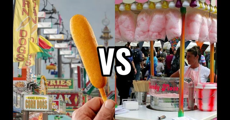 Corn Dog vs. Cotton Candy