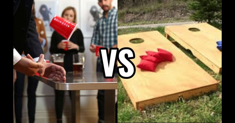 Cornhole vs. Flip Cup