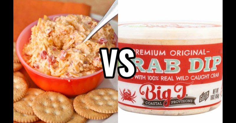Crab Diip vs. Pimento Cheese