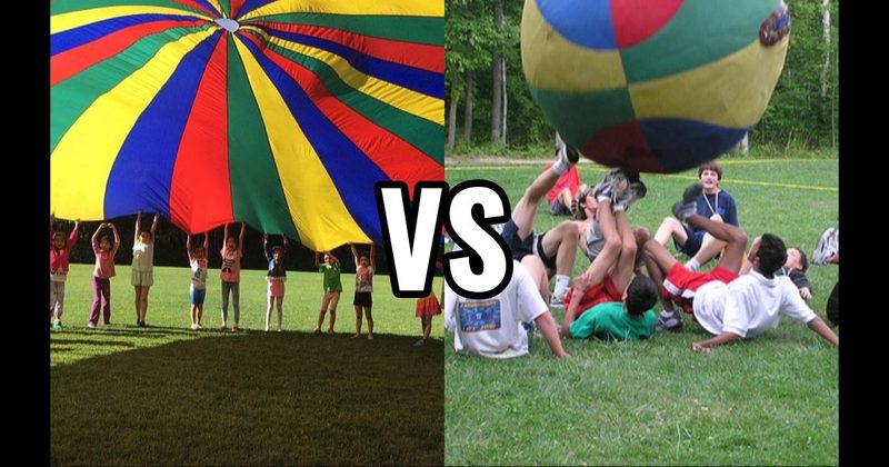Crab Soccer vs. Multi-Colored Parachute