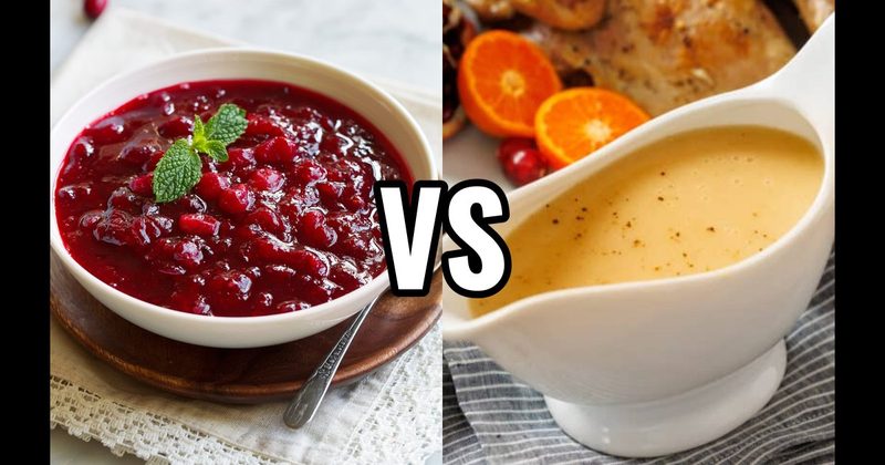 Cranberry Sauce vs. Turkey Gravy