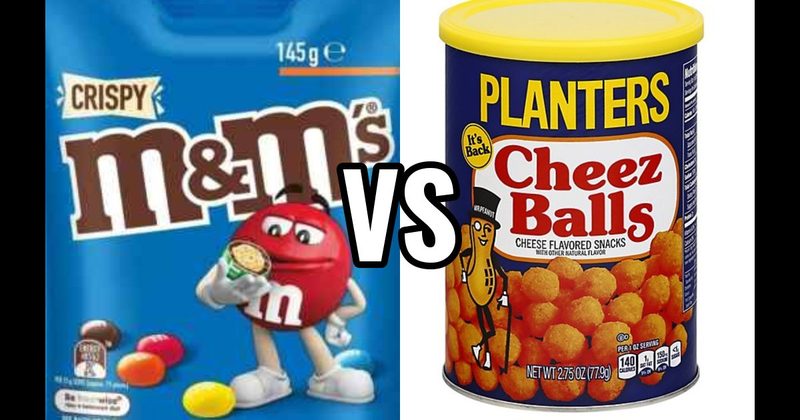 Crispy M&M’s vs. Planters Cheez Balls