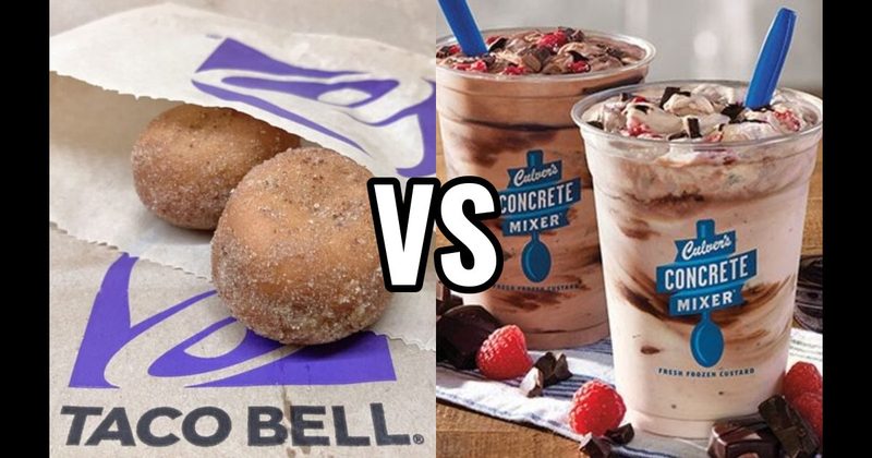 Culver’s Concrete Mixer vs. Taco Bell Cinnabon Delights