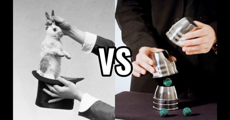 Cups and Balls vs. Rabbit in a Hat
