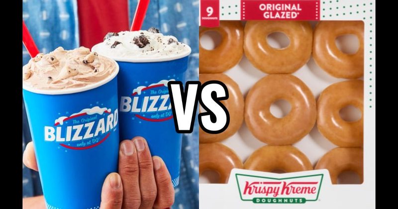 Dairy Queen Blizzard  vs. Krispy Kreme Original Glazed