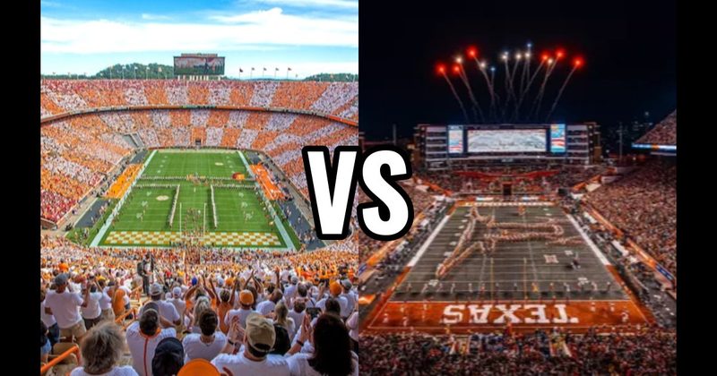 Darrell K Royal–Texas Memorial Stadium (Texas) vs. Neyland Stadium (Tennessee)