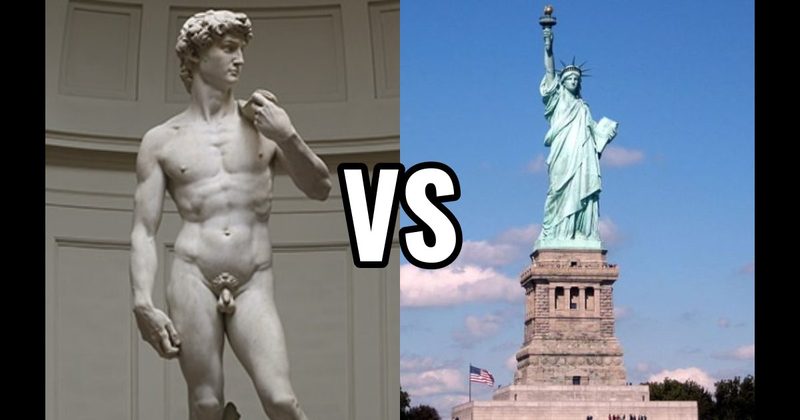 David by Michelangelo vs. Statue of Liberty
