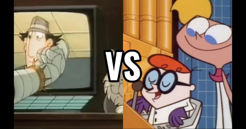 Dexter vs. Dee Dee (Dexter’s Laboratory) vs. Inspector Gadget vs. Dr. Claw (Inspector Gadget)
