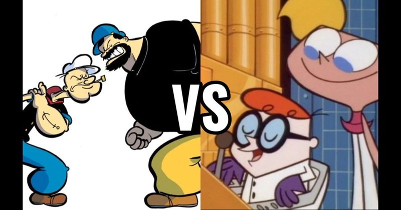 Dexter vs. Dee Dee (Dexter’s Laboratory) vs. Popeye vs. Bluto (Popeye)