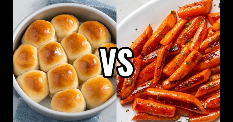 Dinner Rolls or Biscuits vs. Glazed Carrots