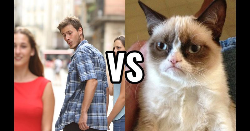 Distracted Boyfriend vs. Grumpy Cat