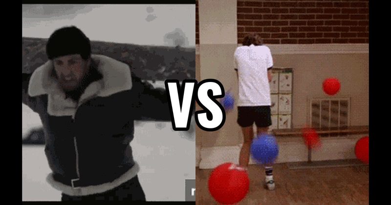 Dodgeball (Training) vs. Rocky IV