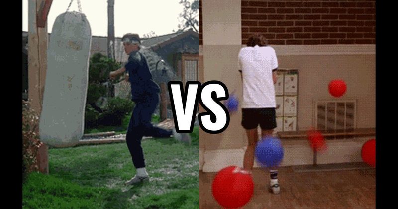 Dodgeball (Training) vs. The Karate Kid