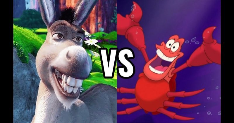Donkey (Shrek) vs. Sebastian (Little Mermaid)
