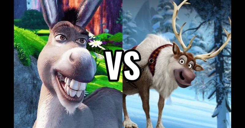 Donkey (Shrek) vs. Sven (Frozen)