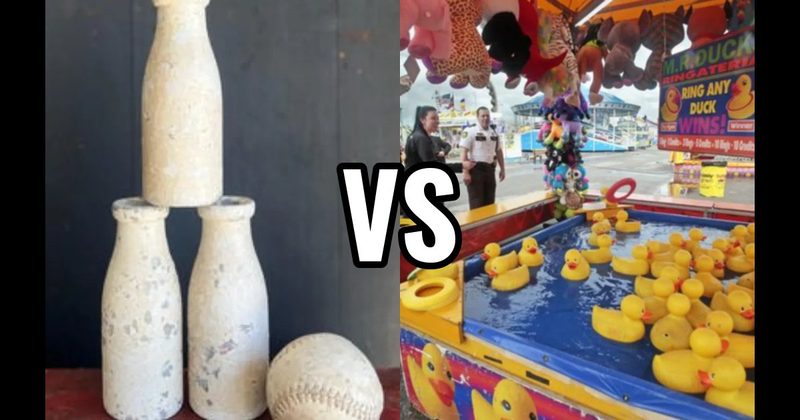 Duck Pond vs. Milk Bottle Knockdown
