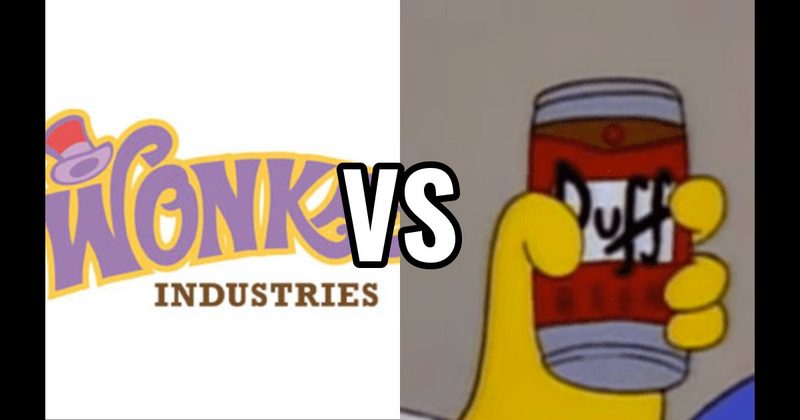 Duff Beer (Simpsons) vs. Wonka Industries