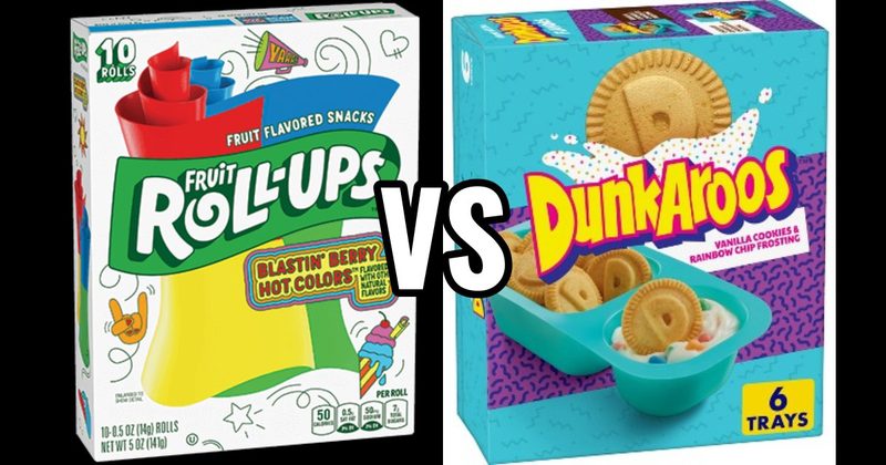 Dunkaroos vs. Fruit Roll-Ups