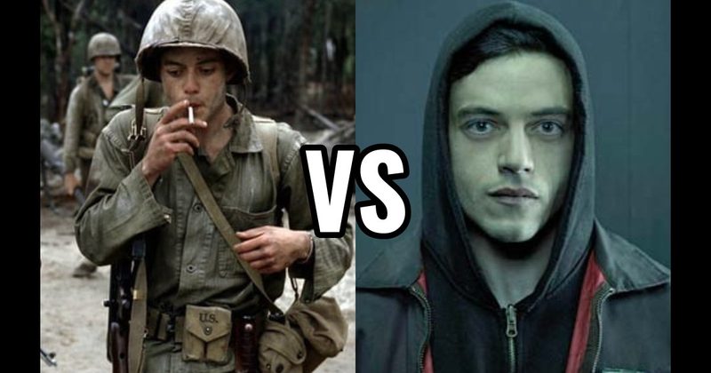 Elliot Alderson in Mr. Robot vs. Snafu in The Pacific