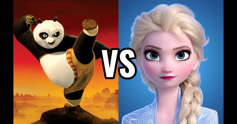 Elsa (Frozen) vs. Po (Kung Fu Panda)