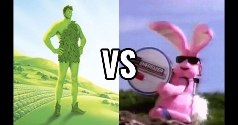 Energizer Bunny vs. Jolly Green Giant