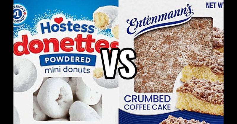 Donettes (Hostess) vs. Entenmann’s Crumb Cake