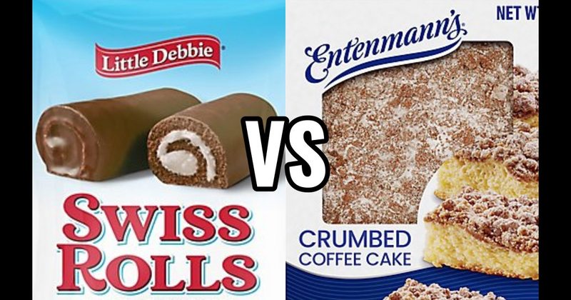 Entenmann’s Crumb Cake vs. Swiss Rolls (Little Debbie)