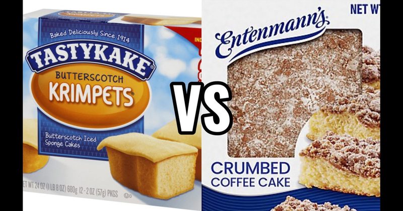 Entenmann’s Crumb Cake vs. Tastykake Krimpets (Tastykake)