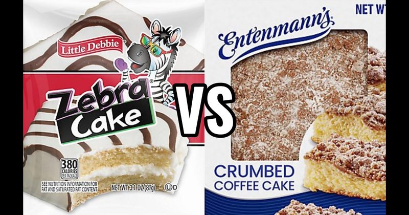 Entenmann’s Crumb Cake vs. Zebra Cakes (Little Debbie)