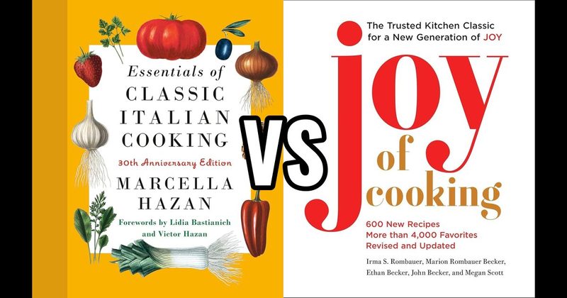 Essentials of Classic Italian Cooking vs. Joy of Cooking