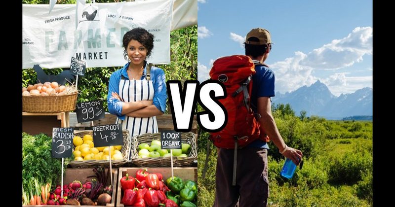 Farmers Market vs. Hiking / Outdoor Adventure