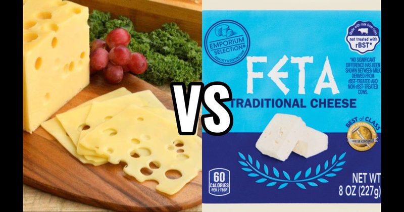 Feta Cheese vs. Swiss Cheese