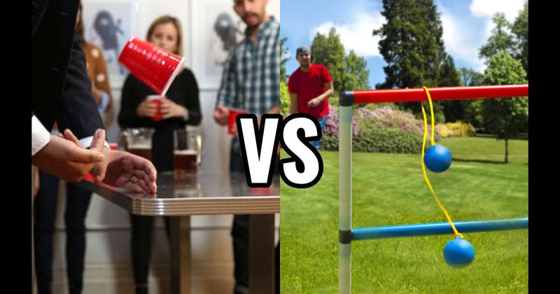 Flip Cup vs. Ladder Toss