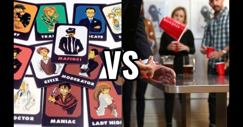 Flip Cup vs. Mafia / Werewolf