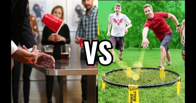 Flip Cup vs. Spikeball