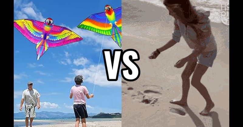 Fly a Kite vs. Hunt for Seashells