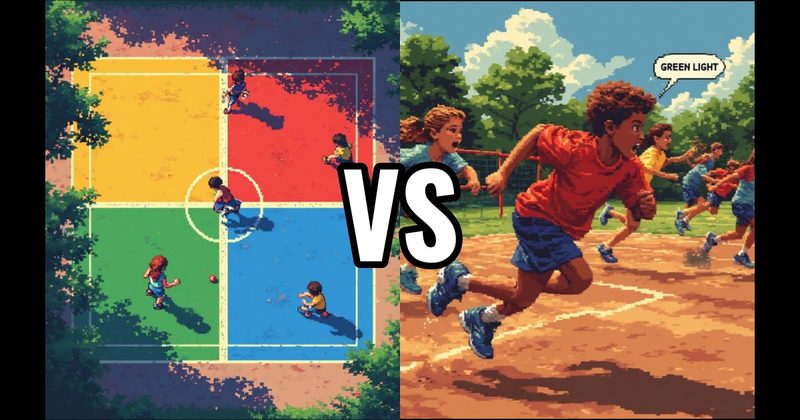 Four Square vs. Red Light, Green Light
