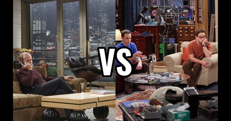Frasier’s Apartment (Frasier) vs. Leonard & Sheldon’s Apartment (Big Bang Theory)