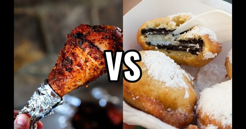 Fried Oreos vs. Turkey Leg