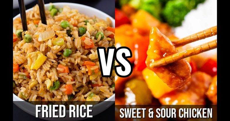 Fried Rice vs. Sweet & Sour Chicken