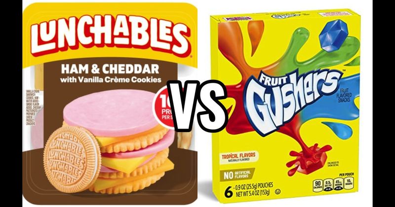Fruit Gushers vs. Lunchables