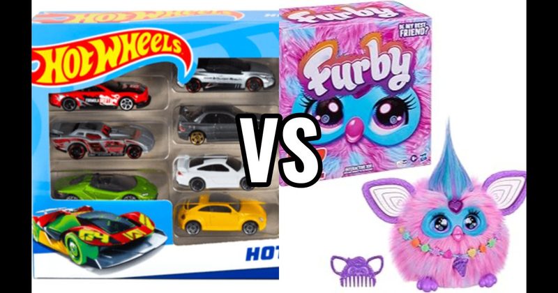Furby vs. Hot Wheels Cars
