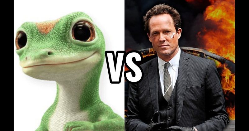 Geico Gecko vs. Mayhem (Allstate)