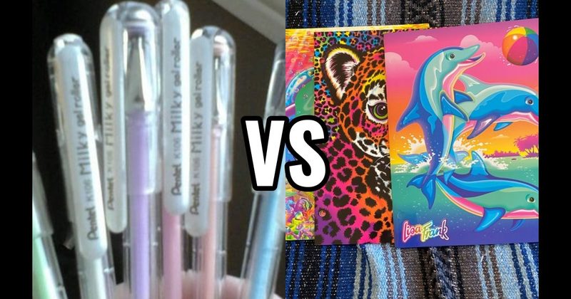 Gel Pens vs. Lisa Frank Folders