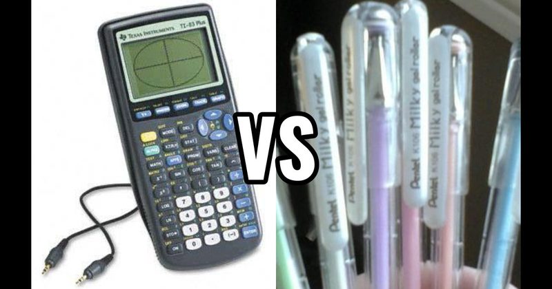 Gel Pens vs. TI-83 Graphing Calculator