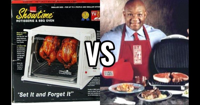 George Foreman Grill vs. Showtime Rotisserie