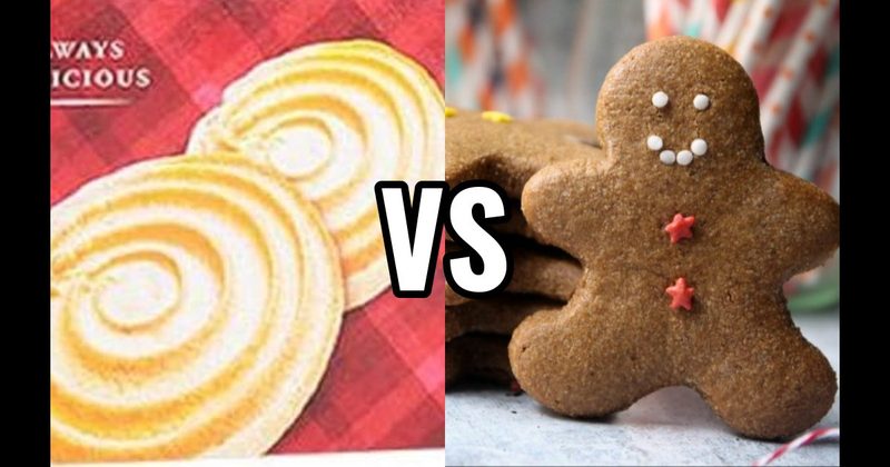 Gingerbread Cookie vs. Shortbread Cookie